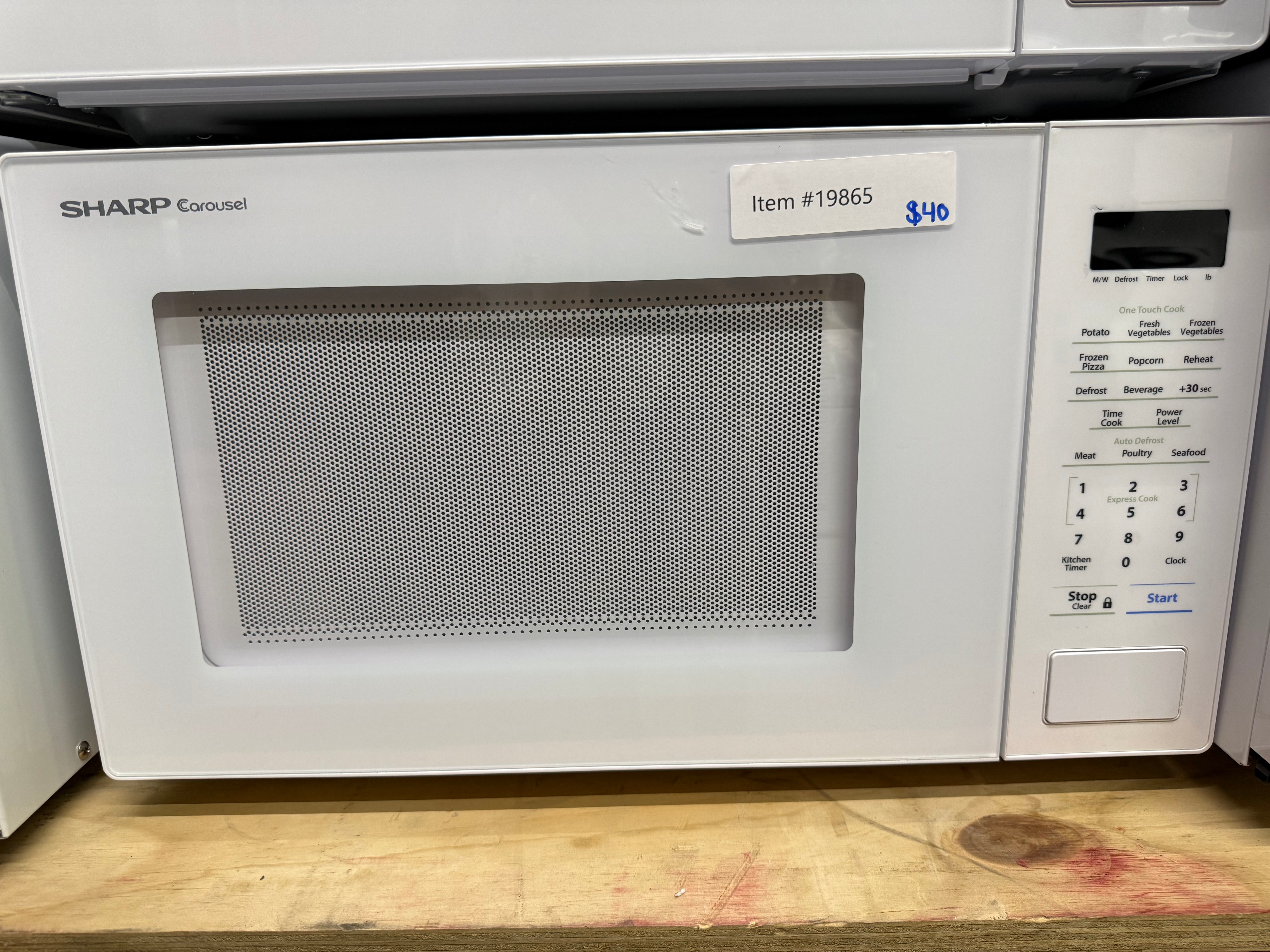 Sharp Carousel White Table Top Microwave- 19865 – The Plug Appliances